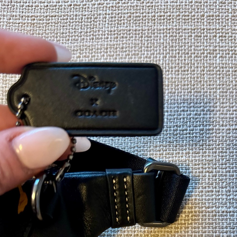 Coach Black Belt Bag with Multicolor Print - Picture 2 of 6
